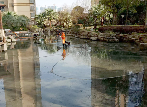 岷县景观池淤泥清理